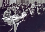 Za stołem przodem od lewej - Włodzimierz Markowski (zm.2009), Jerzy Bachtin, Polonia, Marian Bień, Włodzimierz Groblewski Dziadura, Fot. Marek Wachowski