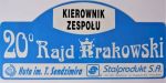 Tablica z 20. Rajdu Krakowskiego / Kierownik zespołu