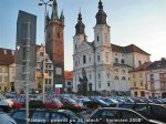 Rynek w Klatovy w niedzielne popołudnie