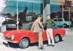 Lipiec 1968 SZTOKHOLM odbieram w Salonie Fiata swoje auto "rajdowe"