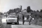 Stoją od lewej: Błażej Krupa, Ryszard Nowicki i Krzysztof Komornicki