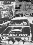 Załoga "Polskiego Fiata" Robert Mucha / Ryszard Żyszkowski na mecie II etapu w Monte Carlo, źródło: Motor