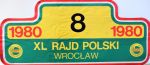 Tablica z XL Rajdu Polski załogi: Błażej Krupa / Piotr Mystkowski