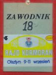 Identyfikator zawodnika z Rajdu Kormoran-88