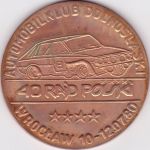 Plakietka z 40 Rajdu Polski-80